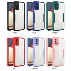 360 full protective case screen protector Soft TPU back Acrylic combo case for Samsung A22  back cover