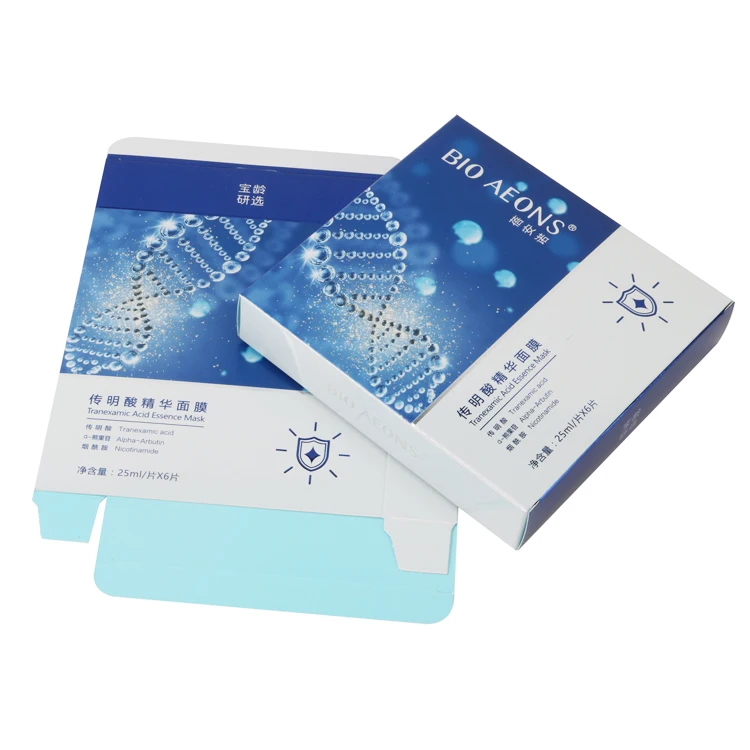 High Quality Supplier Custom printing facial mask paper card box packaging