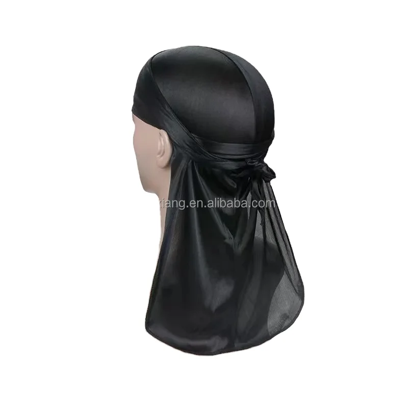 Factory Wholesale New Men Velvet Chinese Dragon Bandana Durag Hat Headwear Pirate Cap Wrap Scarf, Custom Print Silky Durag