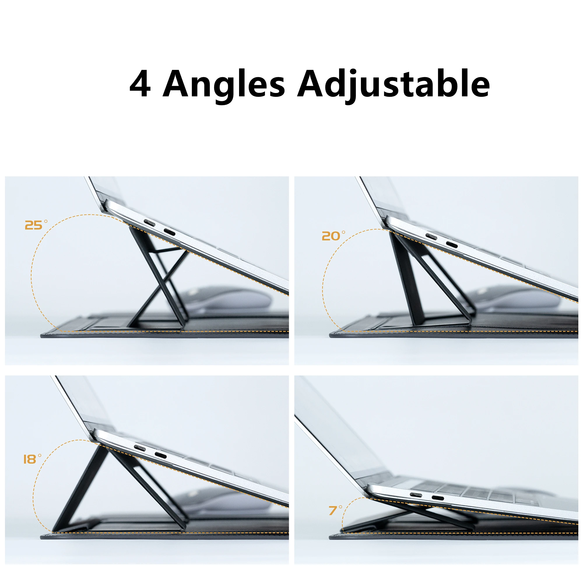 CUSTOM 3 in 1 Laptop Sleeve With Stand Waterproof PVC Case Laptop 13 inch Vegan Magnetic Sleeve for Macbook