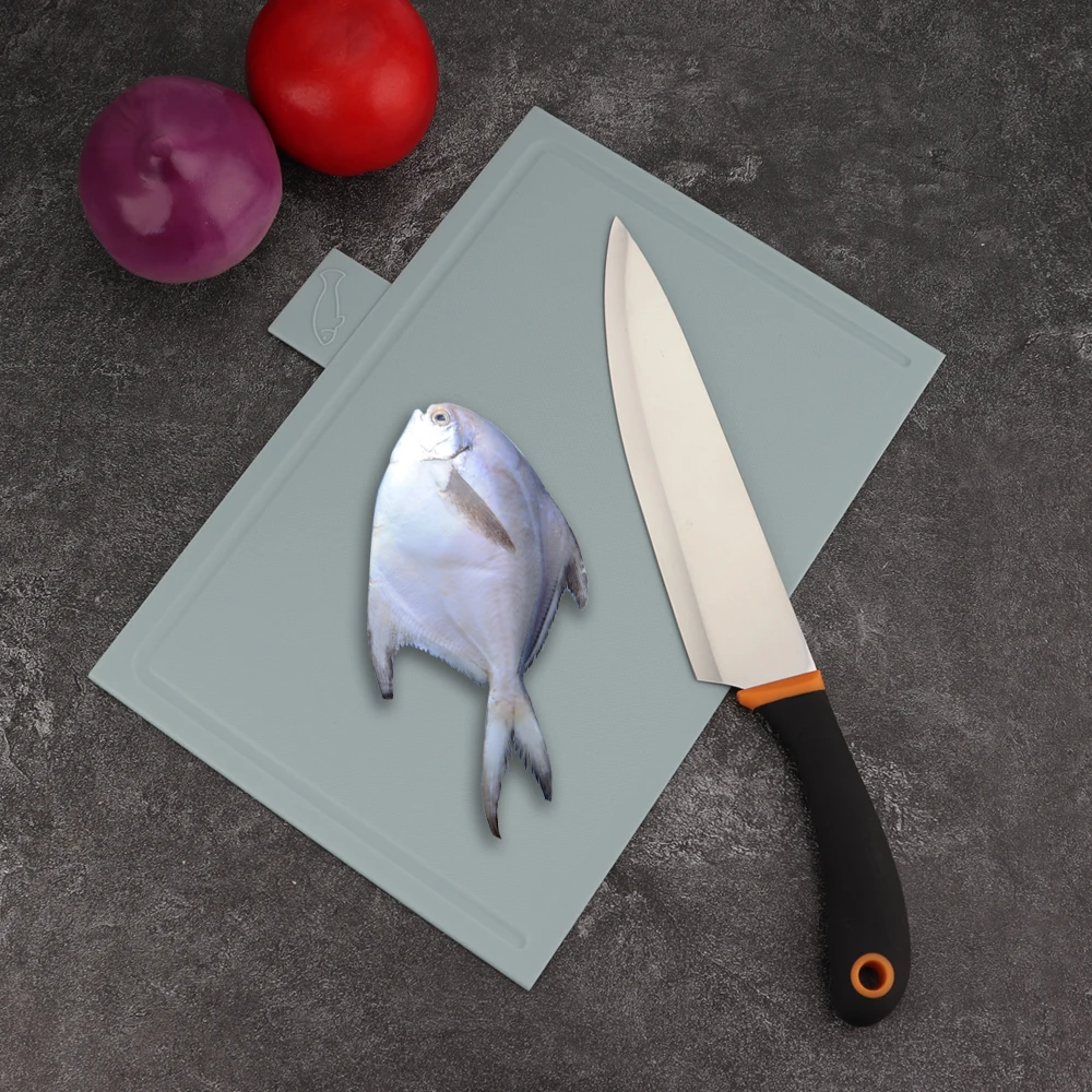 KITCHENCARE Stainless Steel 5 Piece Knives Set Plastic Color Coded Chopping Cutting Board with Holder