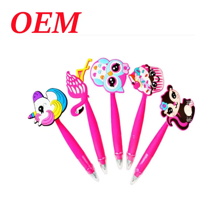 Custom 3D Pretty Pencil Topper cartoon Chinese Shaped Animal pen topper