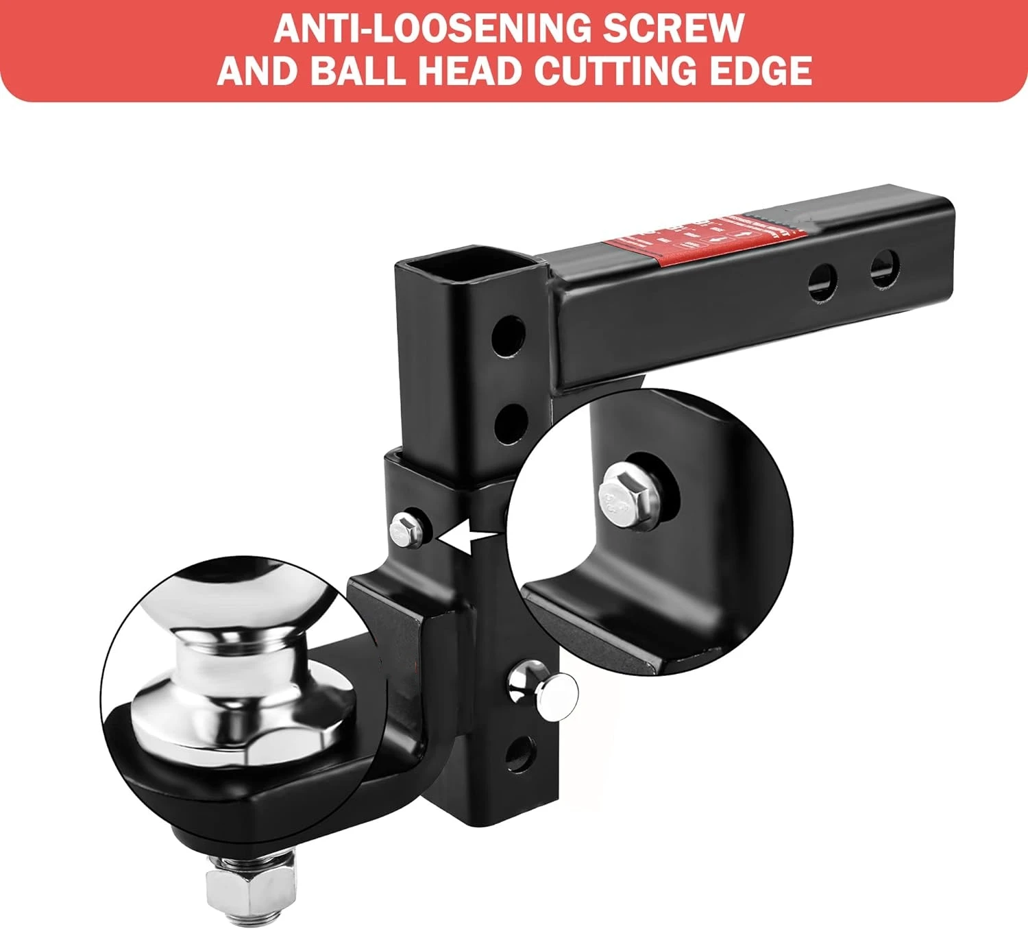Premium Tow Hitch for Heavy Duty Truck with Stainless Steel Pins and Lock Adjustable Trailer Hitch Ball Mount