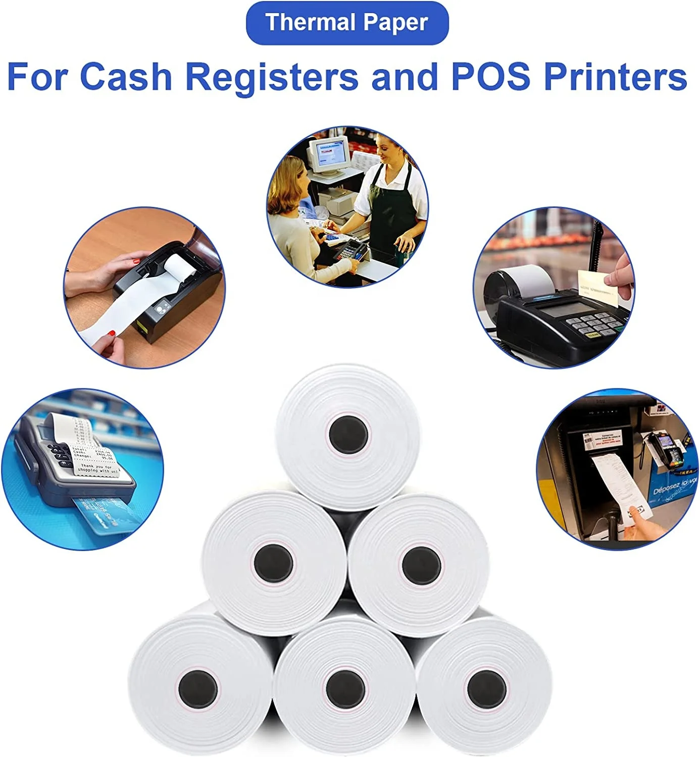 Wholesale China Factory Thermal Paper 80*80,57*40mm in cheap price with best quality