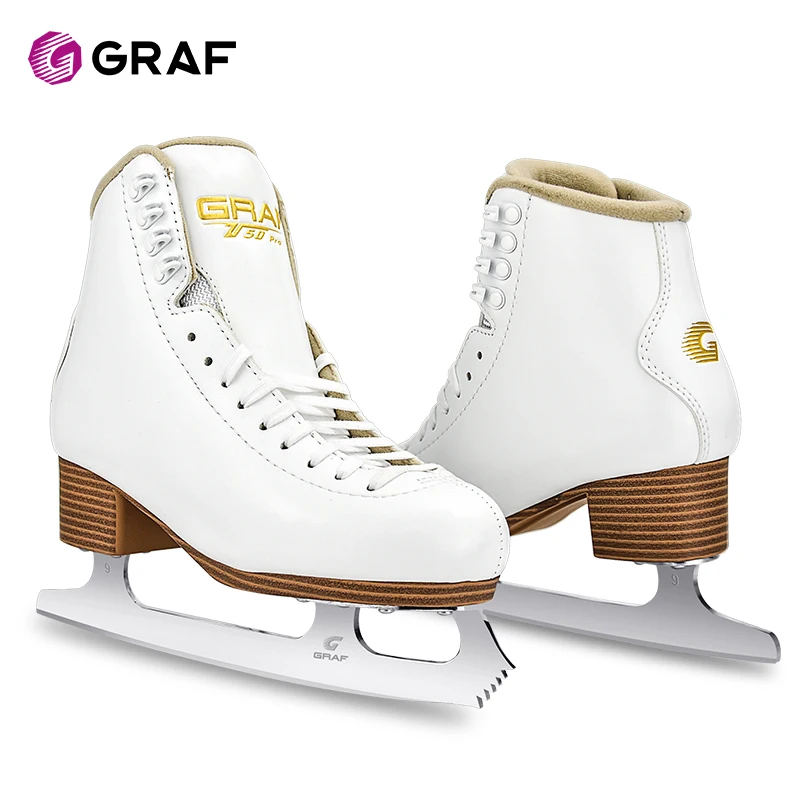 High-End White Ice Skates for Women New Arrival Artistic Leather Quad Roller Skates Rental Figure Roller Skate Shoe