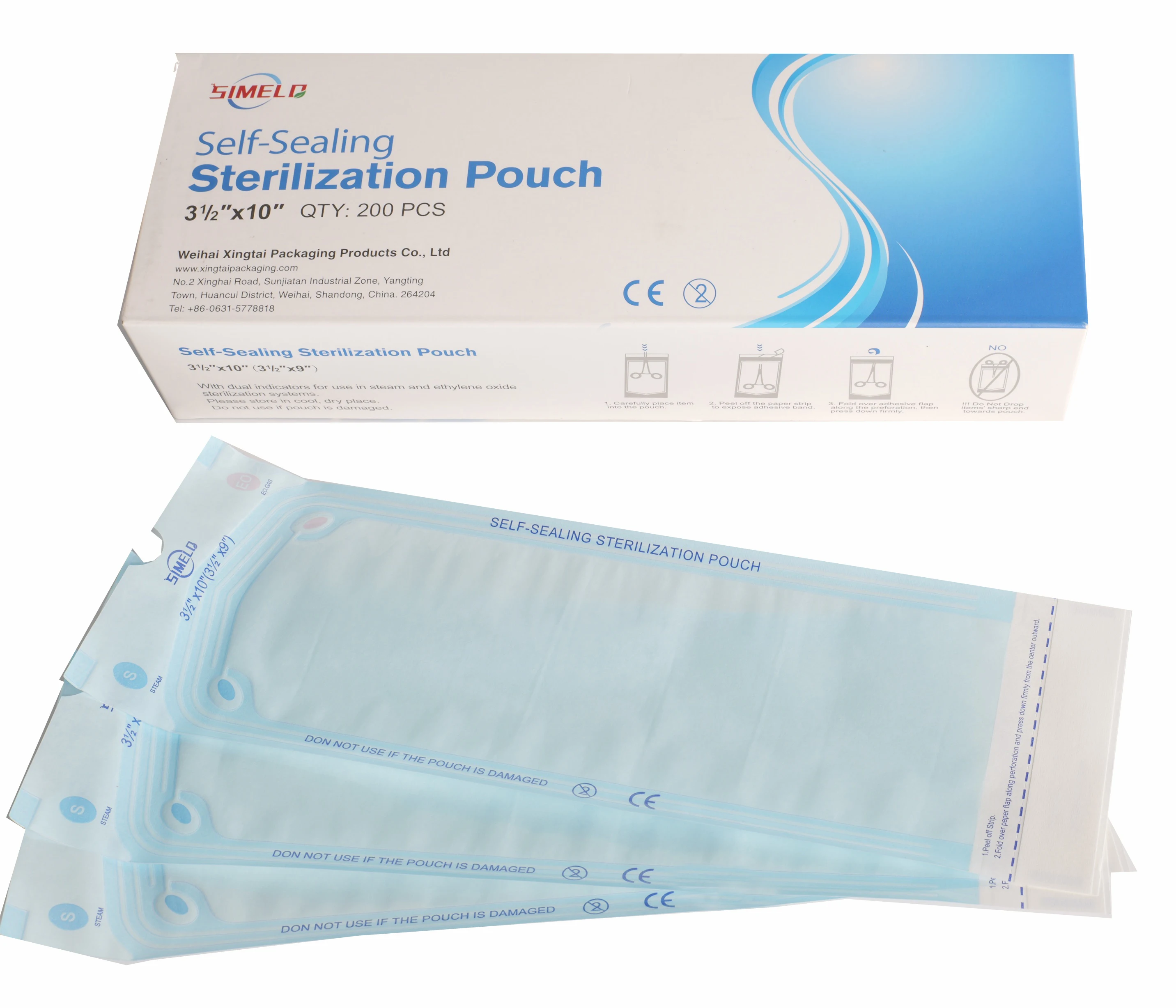 large size medical sterilizer packaging self sealing sterilization pouch self sterilization pouches for dental autoclave