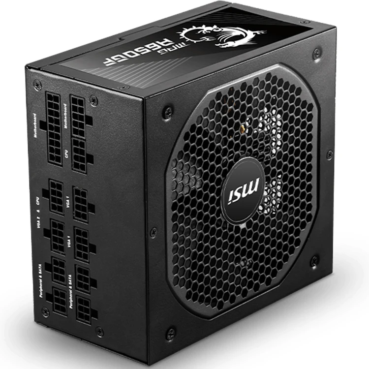 Блок питания Msi Mpg A650gf с блоком 650 Вт 80 Plus Золотой сертифицированный полностью модульный кабель поддержка игровой материнской платы