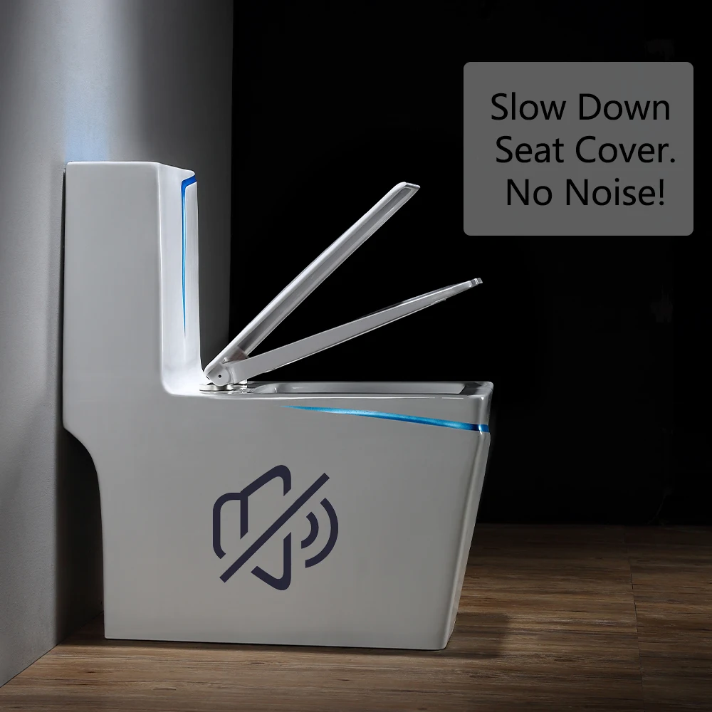 
Chinese Sanitary Ware Bathroom Ceramic Toilets Modern Ceramic Colored Toilet Bowl Square WC Toilets 