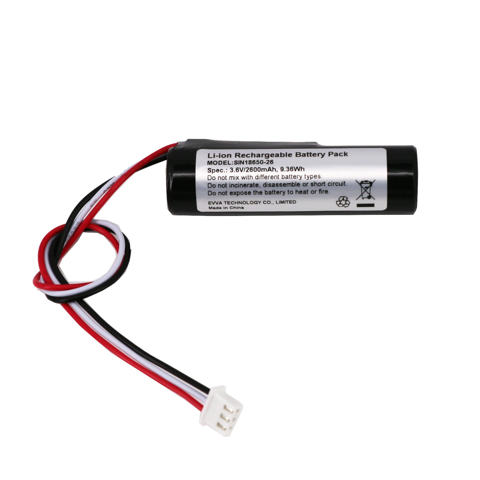 OEM 18650 2600mAh Lithium ion Rechargeable Battery Pack with Samsung ICR18650-26JM or GP Cells