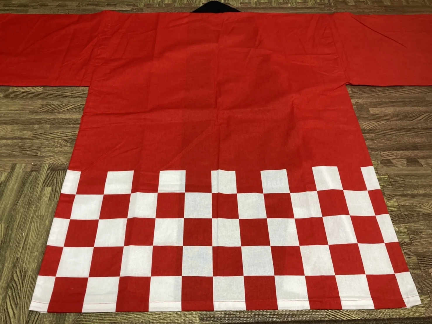 Japanese traditional colors checkered pattern girl cloak coat men