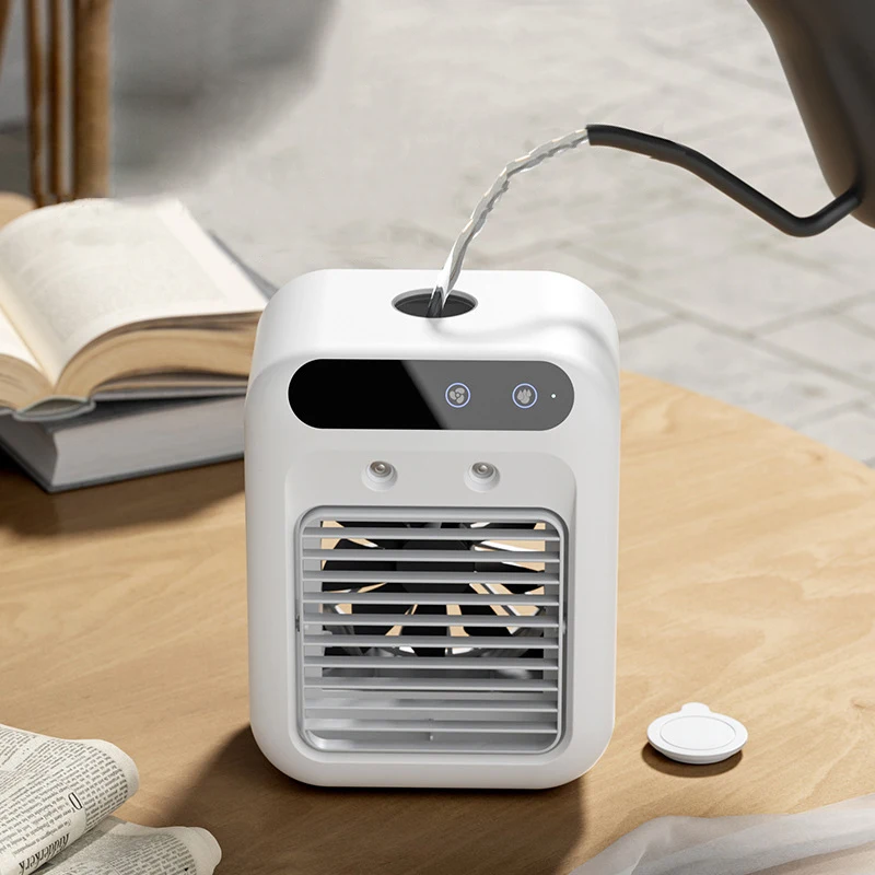 Portable Air Conditioners Evaporative, Air Cooler With Double Spray Cooling And 15 Adjustable Grid To Choose The Angle/