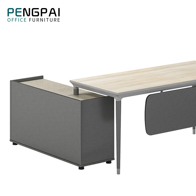  Современный Офисный деревянный компьютерный стол Pengpai из меламина с выдвижным