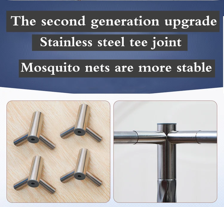 New Floor Mosquito Net Three-Door Princess Wind Bracket 1.5 M Mosquito Net 1.8M Bed Double Home 2.0x2.2