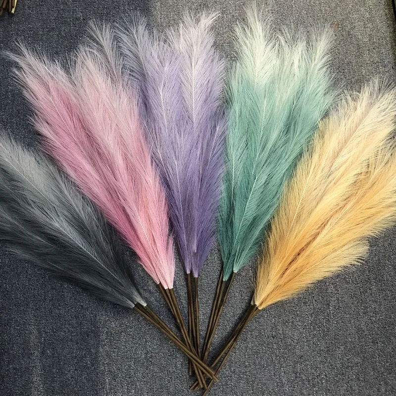 G-011 New Style Silk Artificial Pampas Wedding Flowers Decoration Artificial Faux Pampas Grass