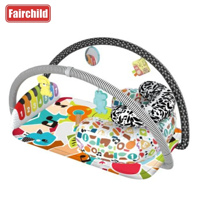2024 New Baby 7 in 1 Seat Harmonium Baby Crawling Mat Piano Baby Gym Play Mat Kids Piano Fitness Activity Mat