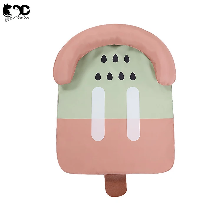 Geerduo Summer Breathable Washable Easy Cleaning Ice Silk Popsicle Shape Pet Nest for Dogs Cats Indoor Outdoor Use