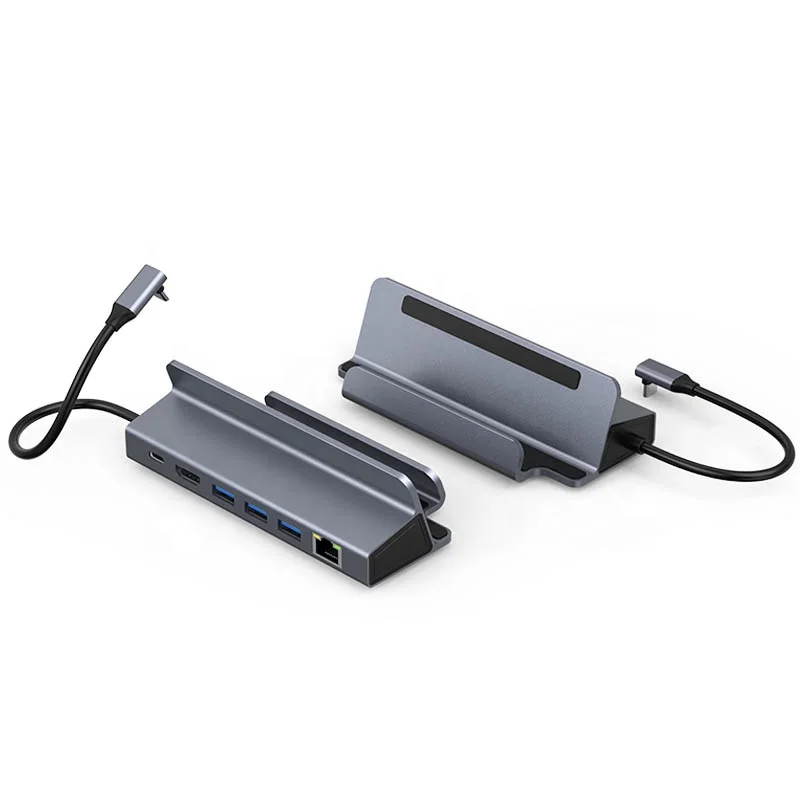 6 in 1 multifunction hub  RJ45 with mobile phone holder