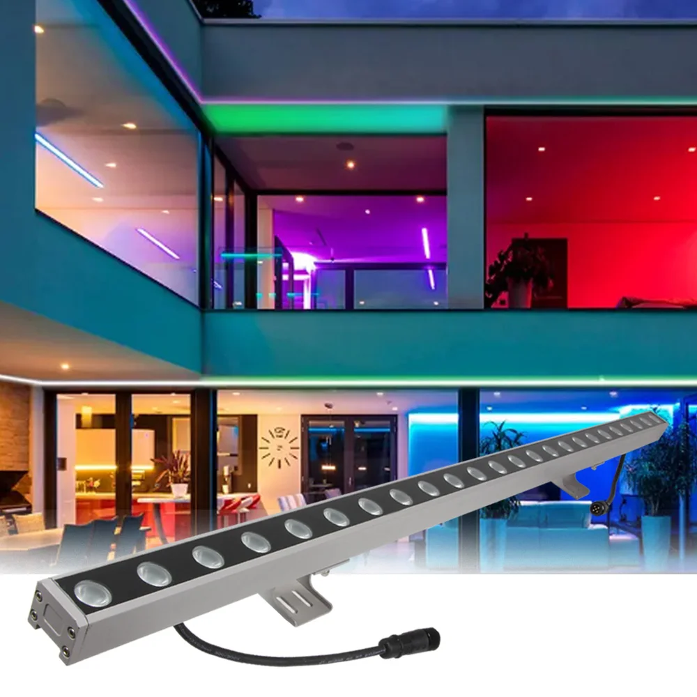 Настенная шайба 18 Вт 24 RGB RGBW Ip66 Водонепроницаемая Регулируемая наружная Dmx архитектура светодиодная настенная