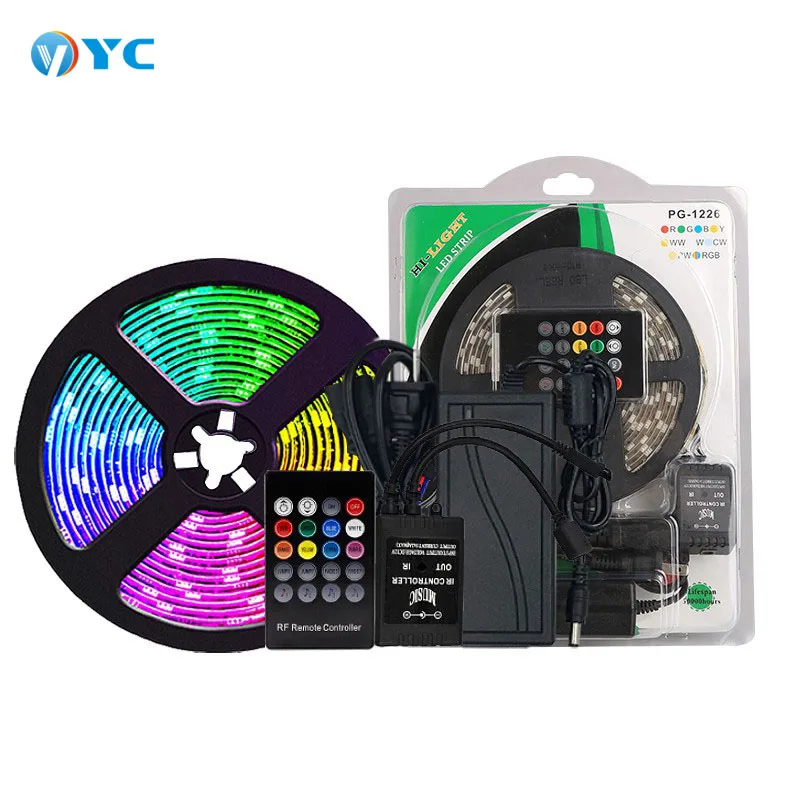 5/10/15 метров DC12V SMD5050 IR 20 клавиш пульт Дистанционного Управления Музыкальная синхронизация RGB Светодиодная лента