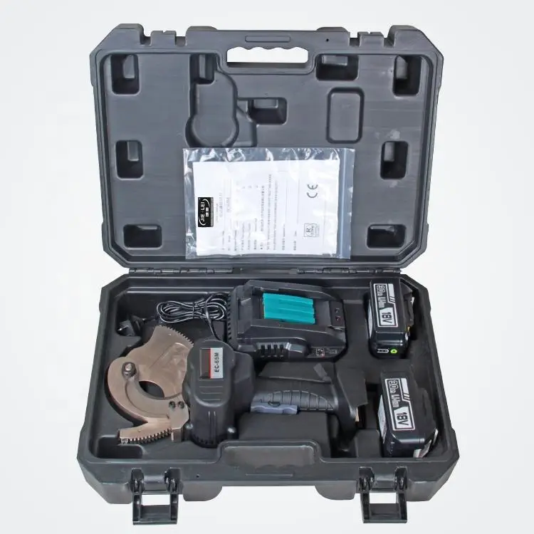 EC-65M EC-50M battery powered cable cutter ratchet cable cutter  max 65 mm Cu Al cable wire scissors,Taizhou Ruiba