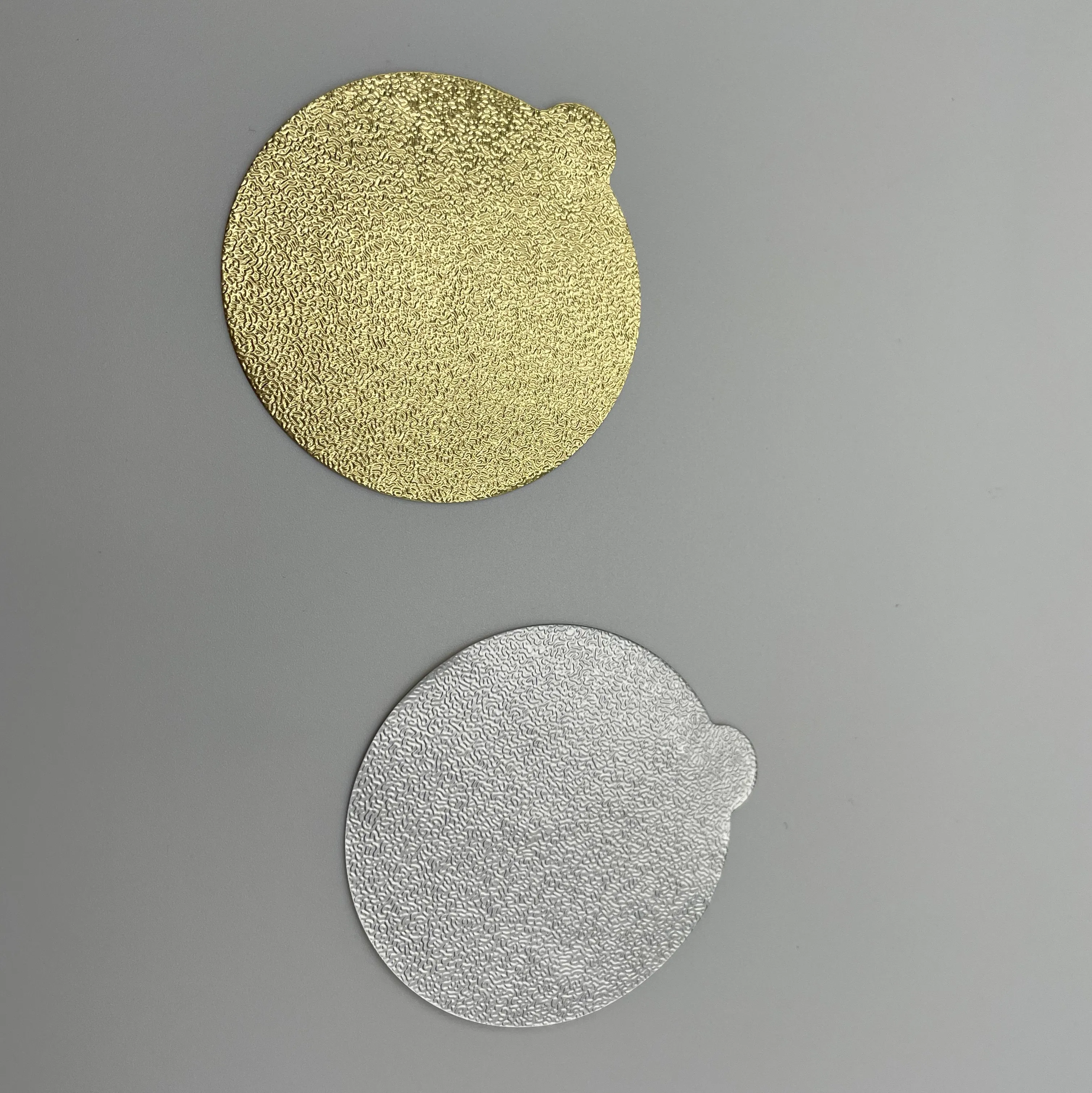 empty aluminum Piece Embossed Aluminium Foil Lid for coffee capsule