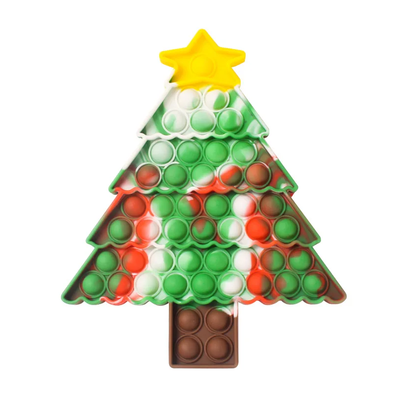 XFM 2021 рождественские подарки, фиджет-попперы, силиконовая игрушка, сжимаемые сенсорные инструменты, снятие эмоционального стресса для детей и взрослых