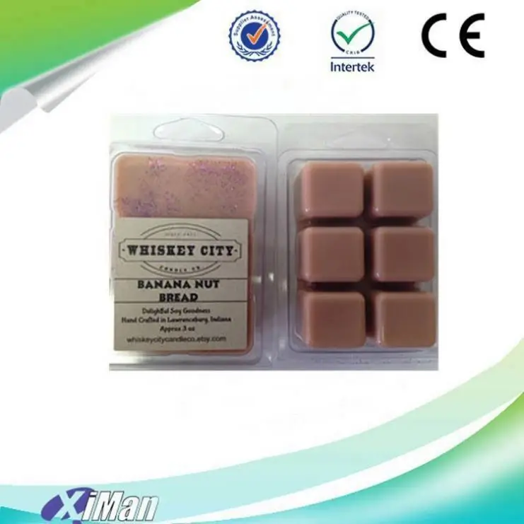 Recyclable corn clamshell packaging wax melt, candle wax melts clamshell packaging frosted wax melts bee clam shell