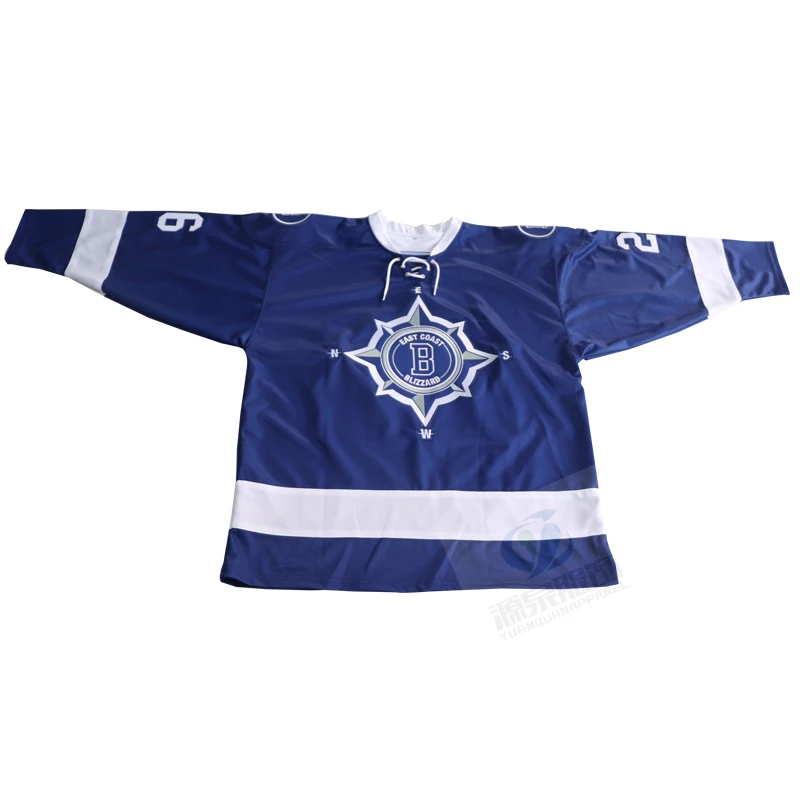 Custom made Lace- Neck embroidery men ice hockey jersey