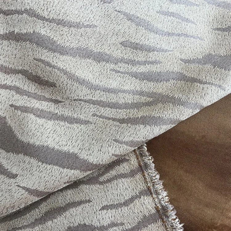 2023 Tiger Foil Fabric Design Stretch Knitted Scuba Suede Fabric 100% Polyester Fabric For Garment