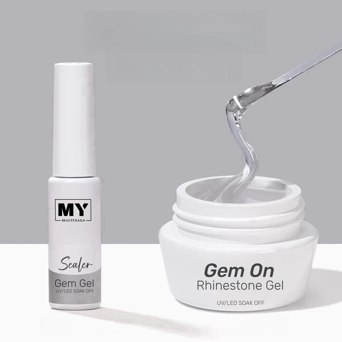 MyBeautyNails OEM ODM Nail Function UV Gel Supper Strong Rhinestone Glue Clear Gem Glue Diamond Gel Glue For Nail Decorations