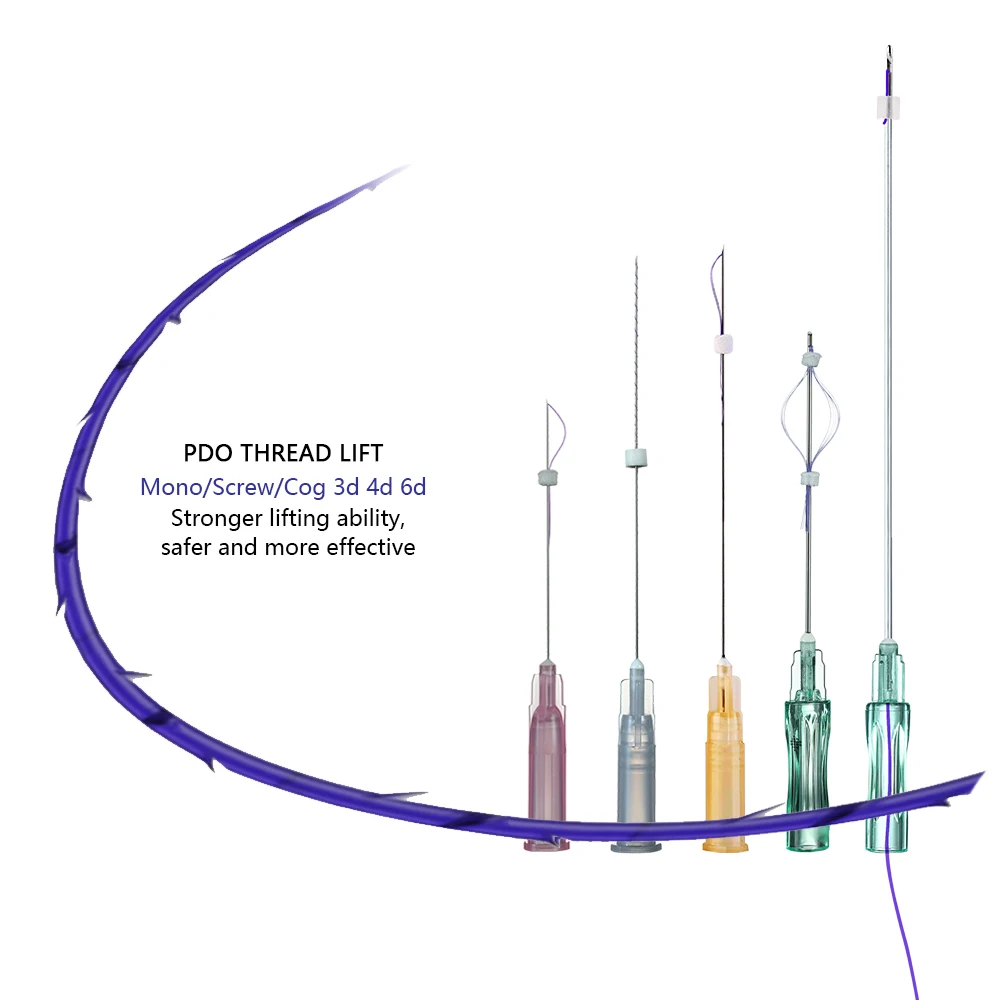 Strong Jawline Face Lift L Blunt Needle 18g 100mm Whale Teeth Cog Molding Pdo Thread