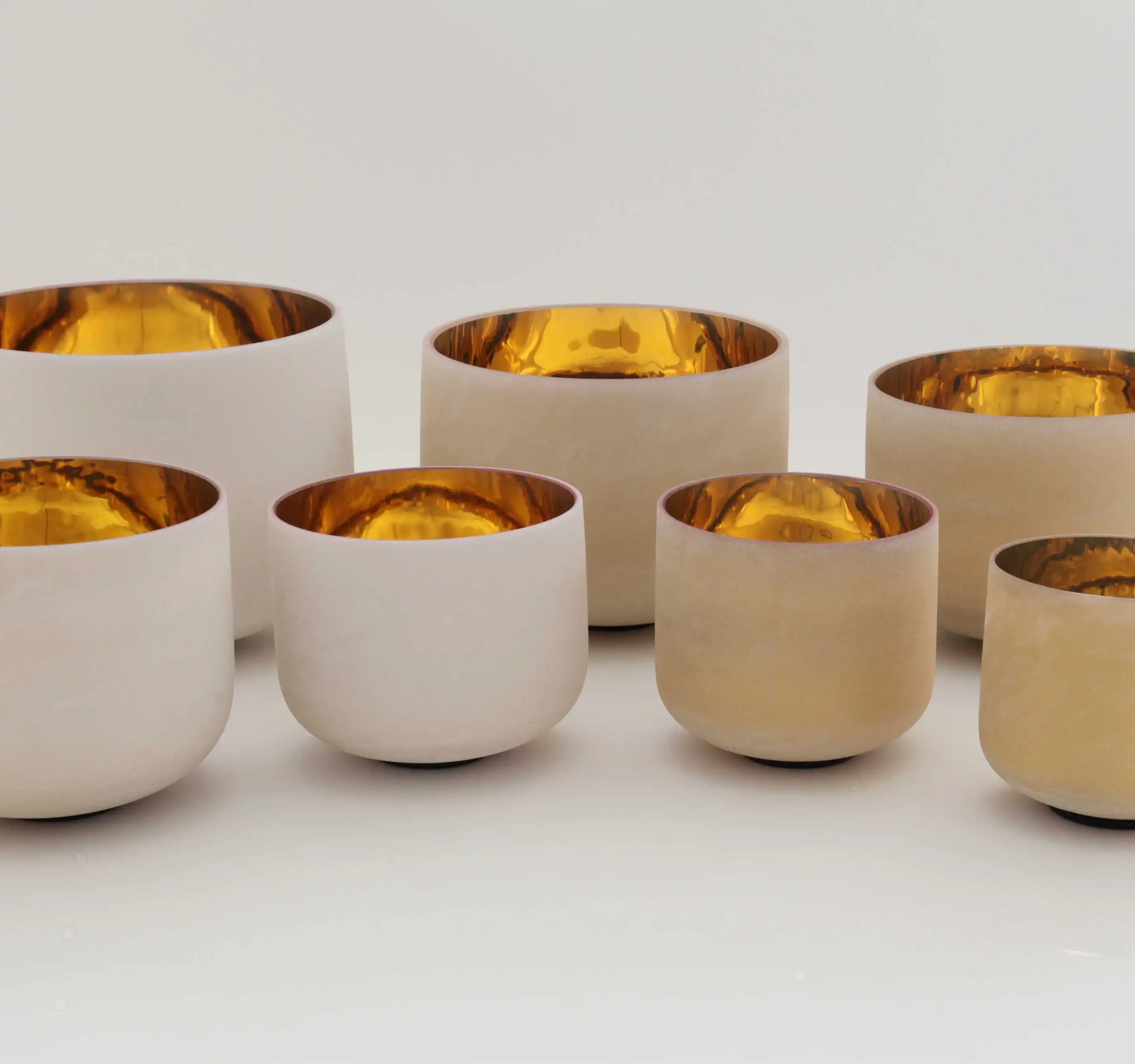  SUCCESS 24K Golden Round Base Crystal Singing bowl for