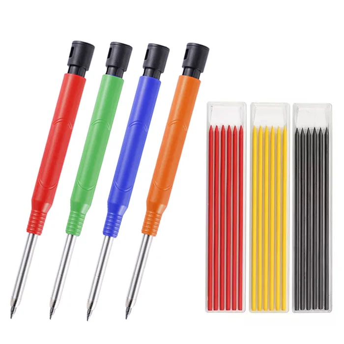 Hot Selling Woodworking Architect Pencil Long Nosed Deep Hole Solid Mechanical Carpenter Pencil For Carpenter Scriber