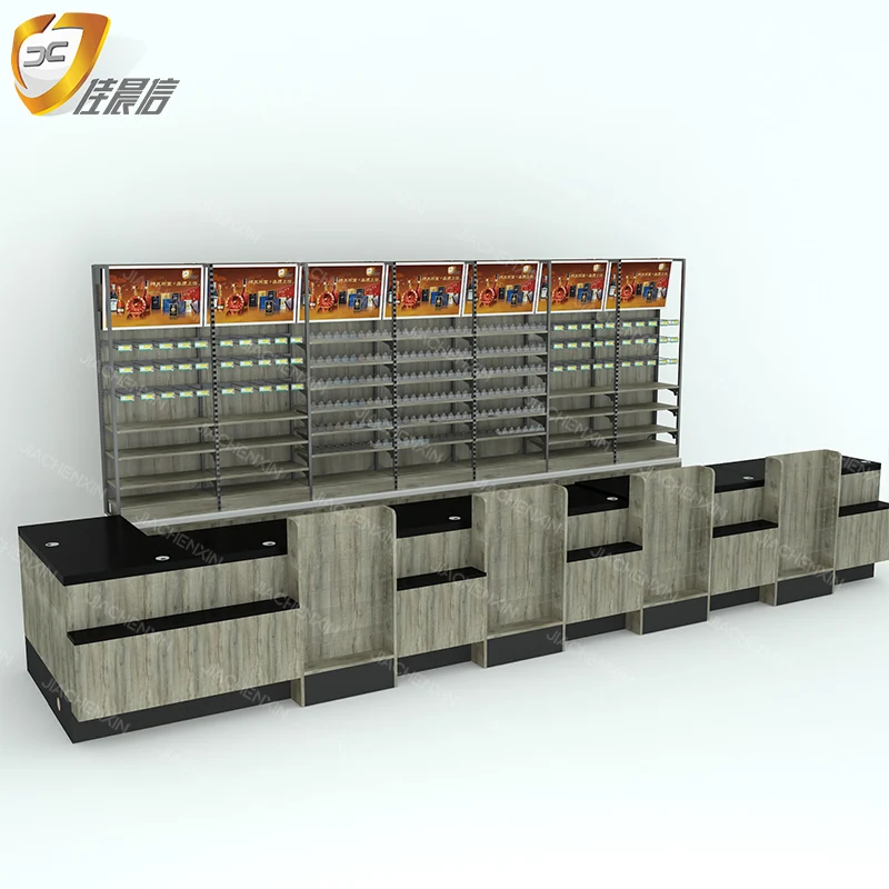 Grocery Store convenient best price Cashier Counter for Grocery Store checkout counter with bag holder