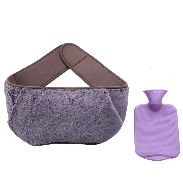 Factory direct sale new hot water bag cover hot water bottle belt with rabbit fur warm and comfortable warm belt