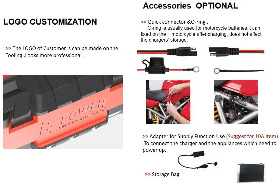 6V / 12V 1A battery Charger/ maintainer for car  motorcycle truck,