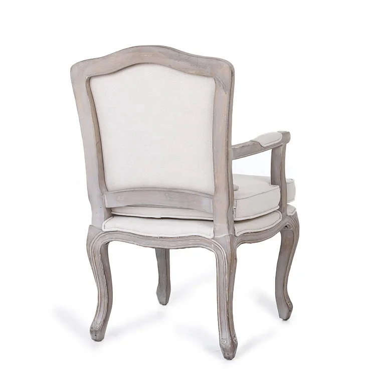 5KS29664 Luxury Home Living Room Furniture Solid Wood High Backed Arm Chair With Pillows and Cushions