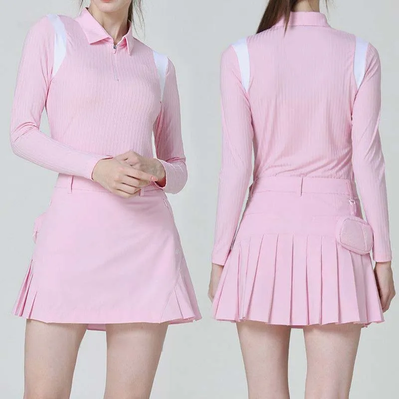 Custom 2023 Cloud Hide Sports Pleated Skirt Women Workout Fitness Pocket High Waist Quick Dry Running Golf Tennis Skirts