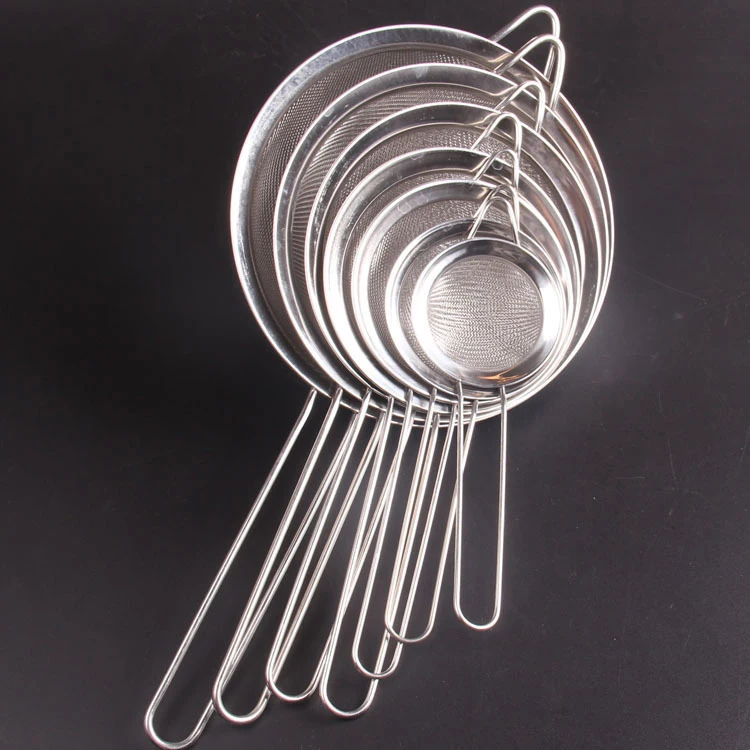 Высококачественный дуршлаг из нержавеющей стали с двойной тонкой сеткой и деревянной ручкой новинка 2020 7-22