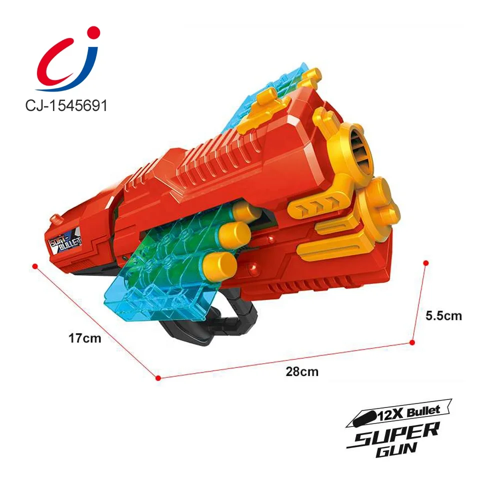 Chengji Kids Pistol Gun Soft Bullet Gun toy, Indoor Outdoor Safety Air Shooting Game Eva Foam Soft Bullet Toy Gun Baster