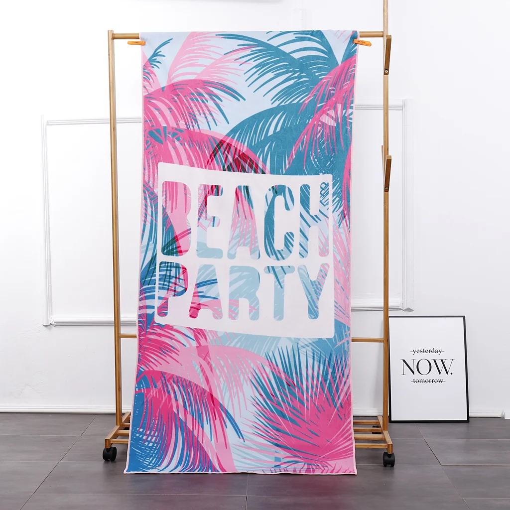 Microfiber Sand Free Beach Towel custom logo Quick Dry Super Absorbent Oversized Towels printed Blanket Pool Swimming bath towel