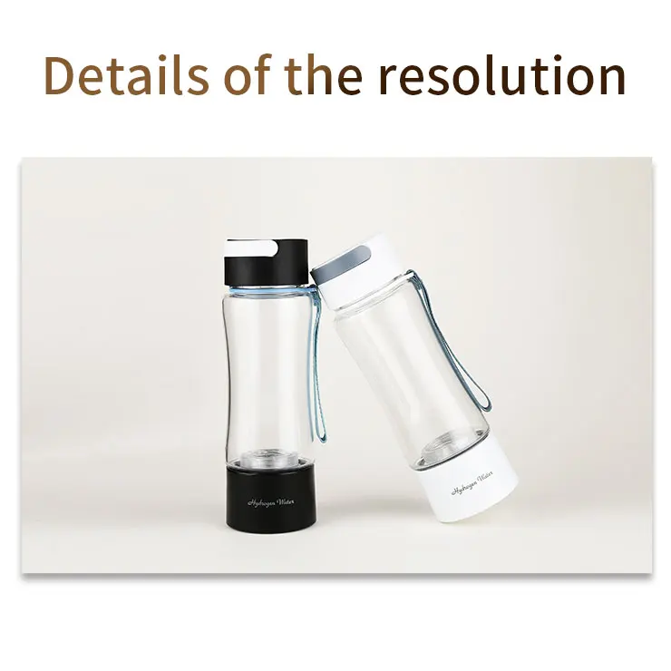 New Design Factory Portable Straw Type Hydrogen Water Bottle 450ml Multifunctional Hydrogen Water Bottle