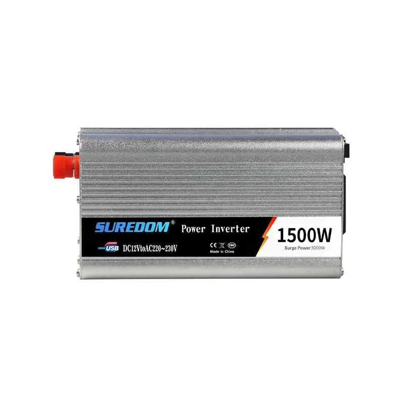 Suredom 1000w 1500w solar inverter converters 12v 24v  220v 110v modified sine wave solar energy systems for car home