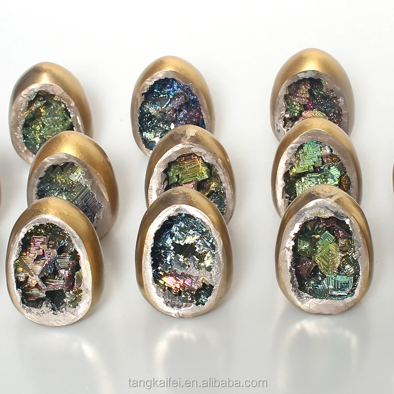 Wholesale High Quality Bismuth Ore Decorated Bismuth Ore Crystal Geode Egg