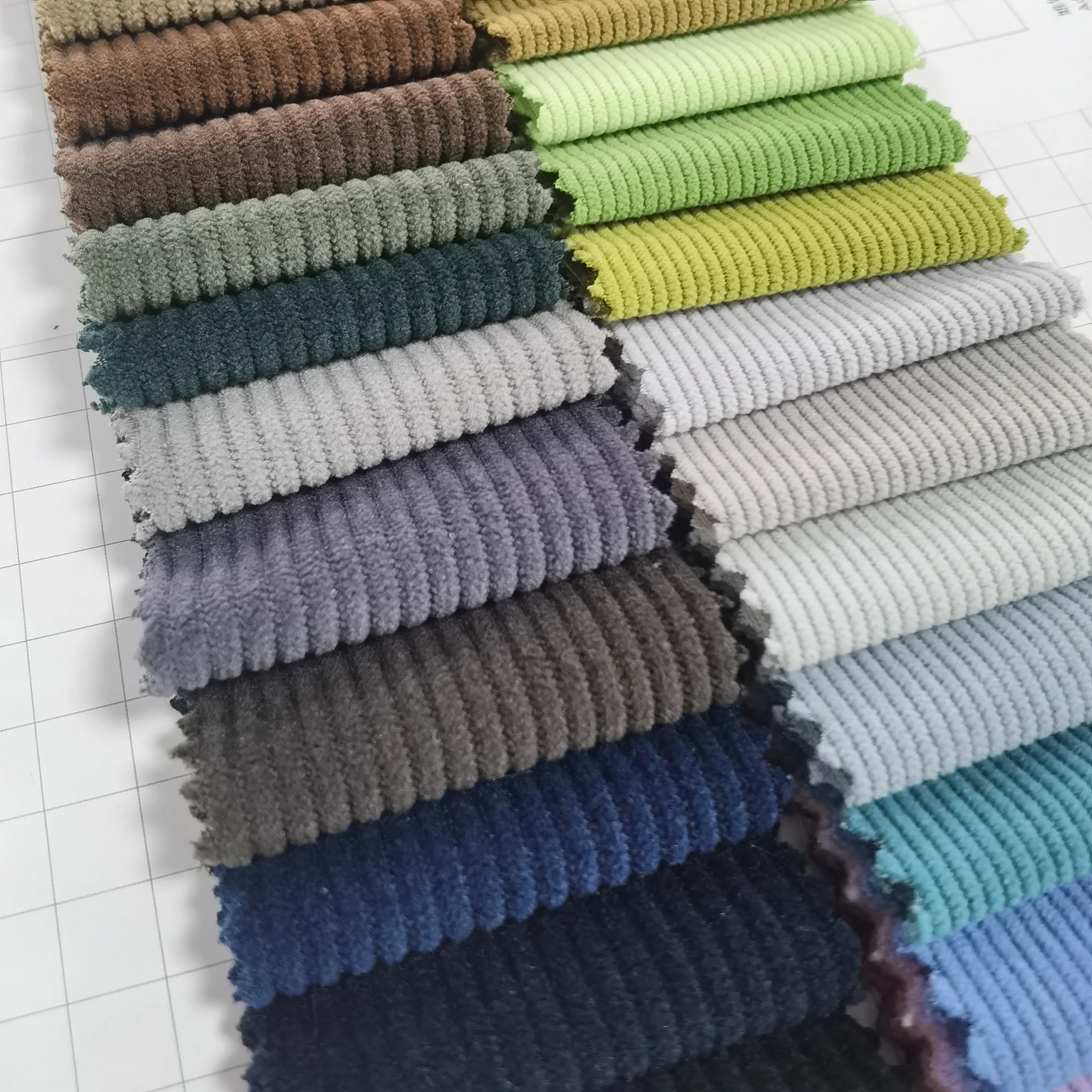 Velvet fabrics 100% polyester 4.5/8/11/16/21 wales Corduroy Fabric for suits and pants