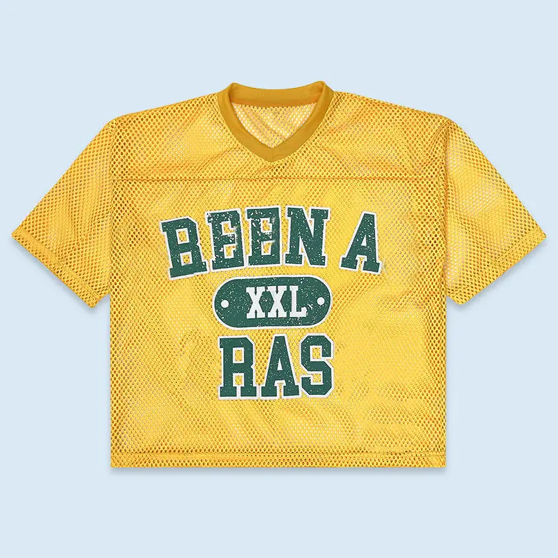 Custom OEM manufactures streetwear polyester cotton vintage sports man boxy soccer t shirt retro mesh football jersey