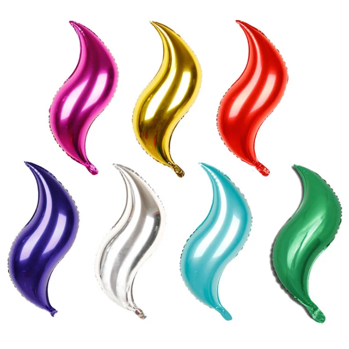18 inch S shaped aluminum foil balloon birthday party wedding decoration Mermaid tail Mall decoration S shape balloons wholesale
