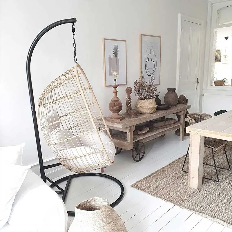 Outdoor garden hanging chair swing patio nest rattan egg outdoor hanging chair