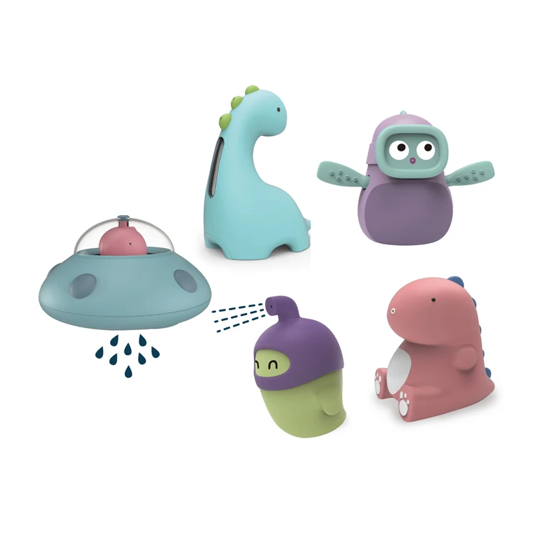 5 Pack Baby Bath Toys Set Shower Dinosaur Aquanaut Ship Lovely Design