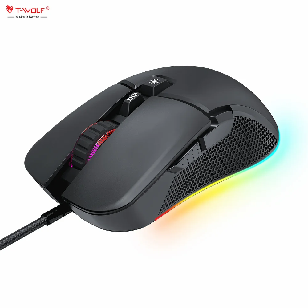 OEM Design High Quality Wired USB Gaming RGB Mouse 7-keys gaming mouse for PC Laptops Desktops LED Backlit